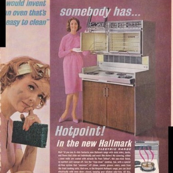 Hotpoint Hallmark Electric Range 1963 Antique Home Vintage Antique Advertisement