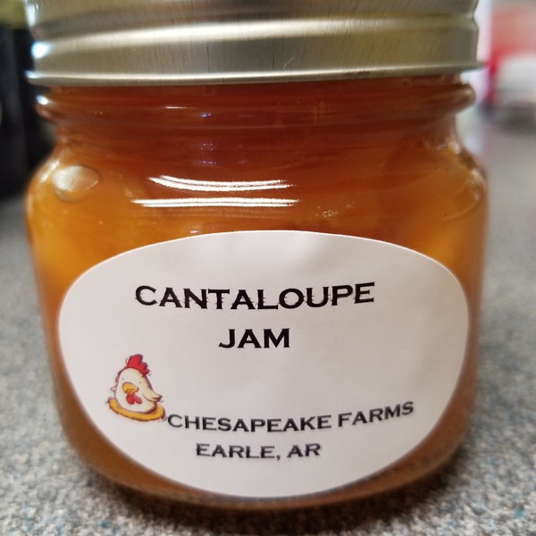 Cantaloupe Jam 8 Oz Size Arkansas Grown And Made Organic Great Gift Idea!