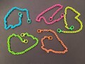 17" Neon Plastic Mask Chains & 20" Clear Yellow Acrylic Mask Chain