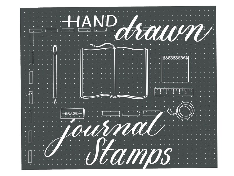 Procreate Bullet Journal Stamp Set Procreate Brushes Full Procreate Brush Set of Journaling Doodles
