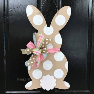 Easter Bunny Rabbit Door Hanger Spring Front Door Cottontail