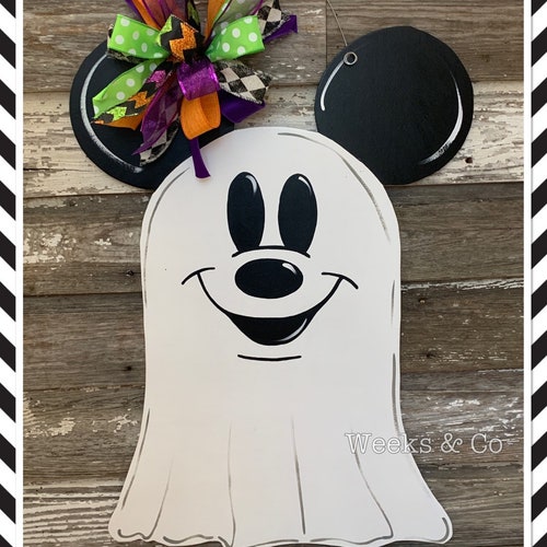 Mickey Inspired Candy Corn Halloween Door Hanger Disney Front Etsy