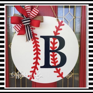 Baseball Door Hanger Tee Ball Front Door Team