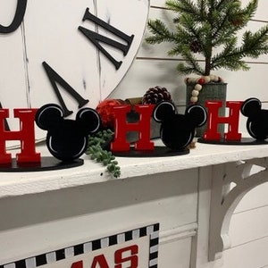 Ho Ho Ho Mickey Christmas Shelf Sitters Disney