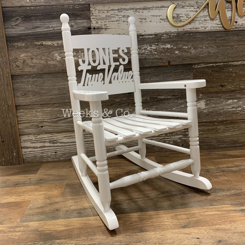 Personalized Child Rocking Chair With Personalized Back Kid Etsy