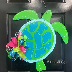 Sea Turtle Door Hanger Beach House Summer Front Porch