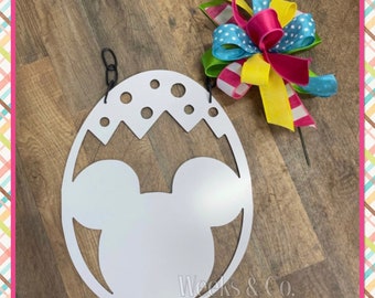 Mickey inspired Easter Egg Garden Flag 15 Inch ACM Hanger Name Aluminum Composite Material