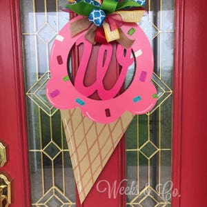 Ice Cream Cone Summer Door Hanger Front Door