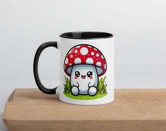 Mushroom Coffee Mug with Color Inside