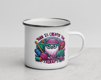 Yarn is Cheaper Enamel Mug