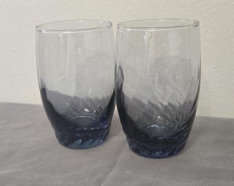 Bicchieri Libbey Tiara Blue Swirl (set da 2) - Bicchieri retrò anni '60