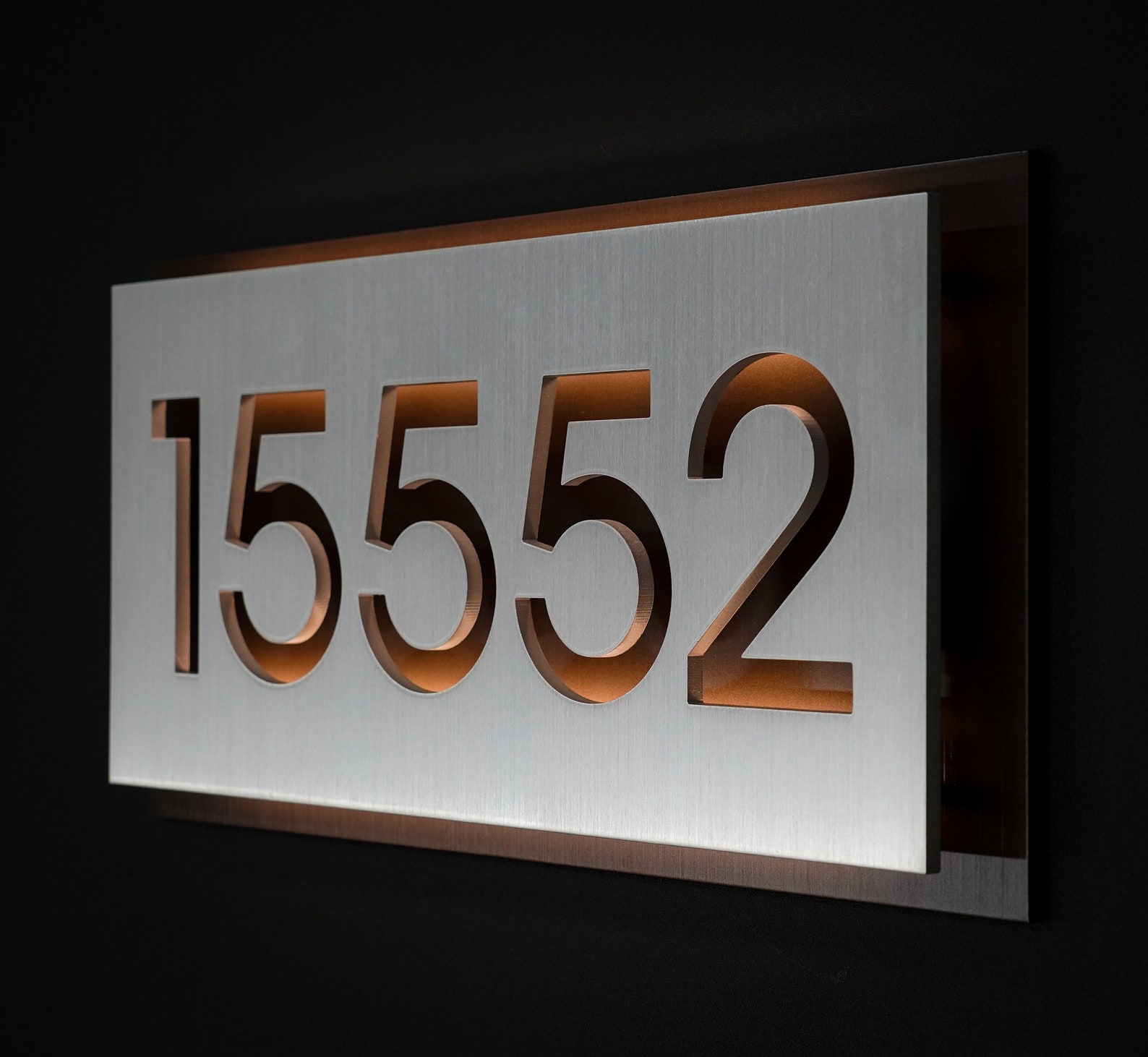 Custom LED Backlit Aluminum Address Plaque Etsy