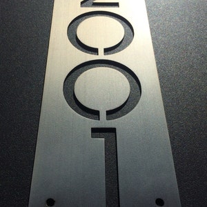 Custom stainless house number plaques. (Plate only)