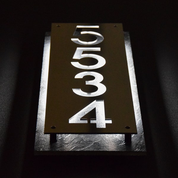 Backlit House Numbers Etsy
