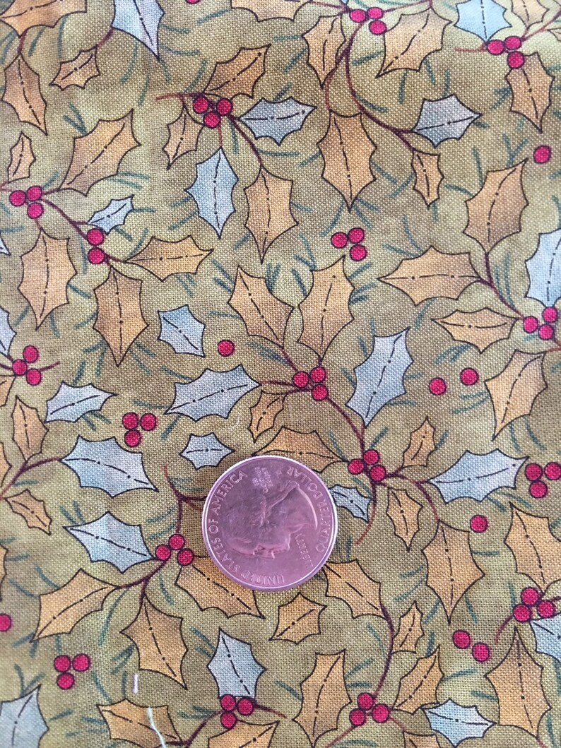end of bolt Rustic Christmas Fabric 10