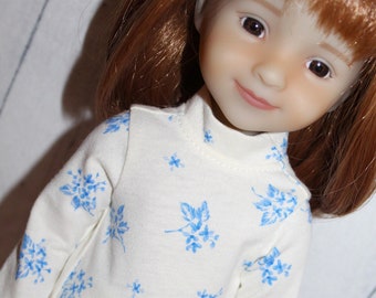 15 Inch Doll (like Ruby Red Fashion Friend) Yellow & Blue Floral Print Stretch Knit Pajamas