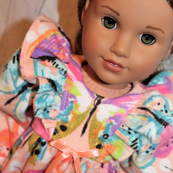 Butterfly Nightgown Girls Etsy