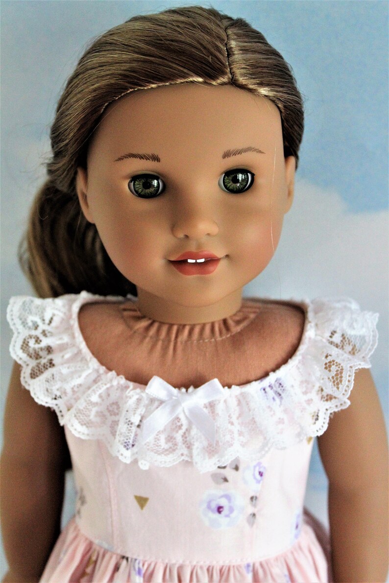 18 Inch Doll like American Girl Pink Floral Sleeveless Etsy