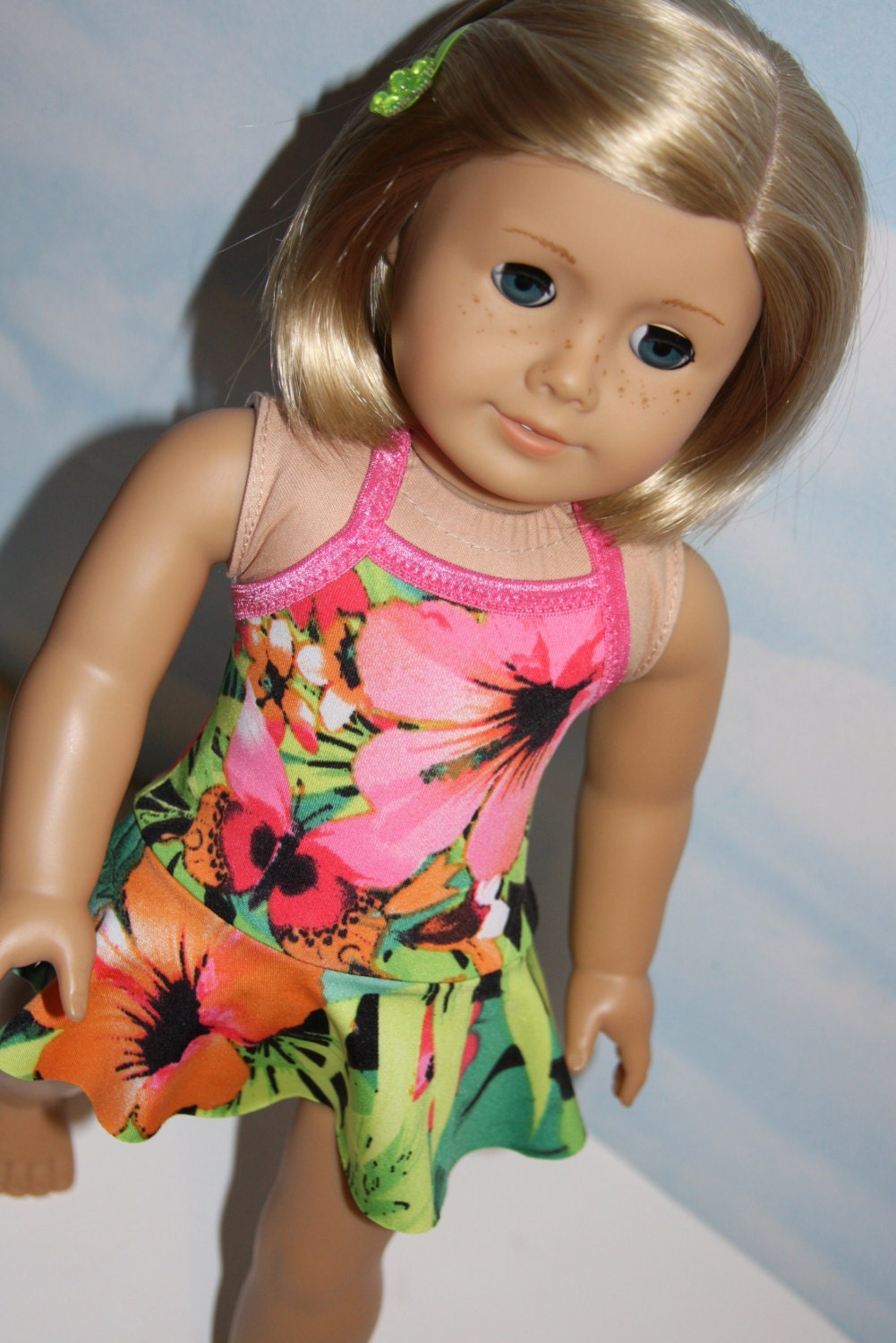 18 Inch Doll like American Girl Tropical Floral Print | Etsy