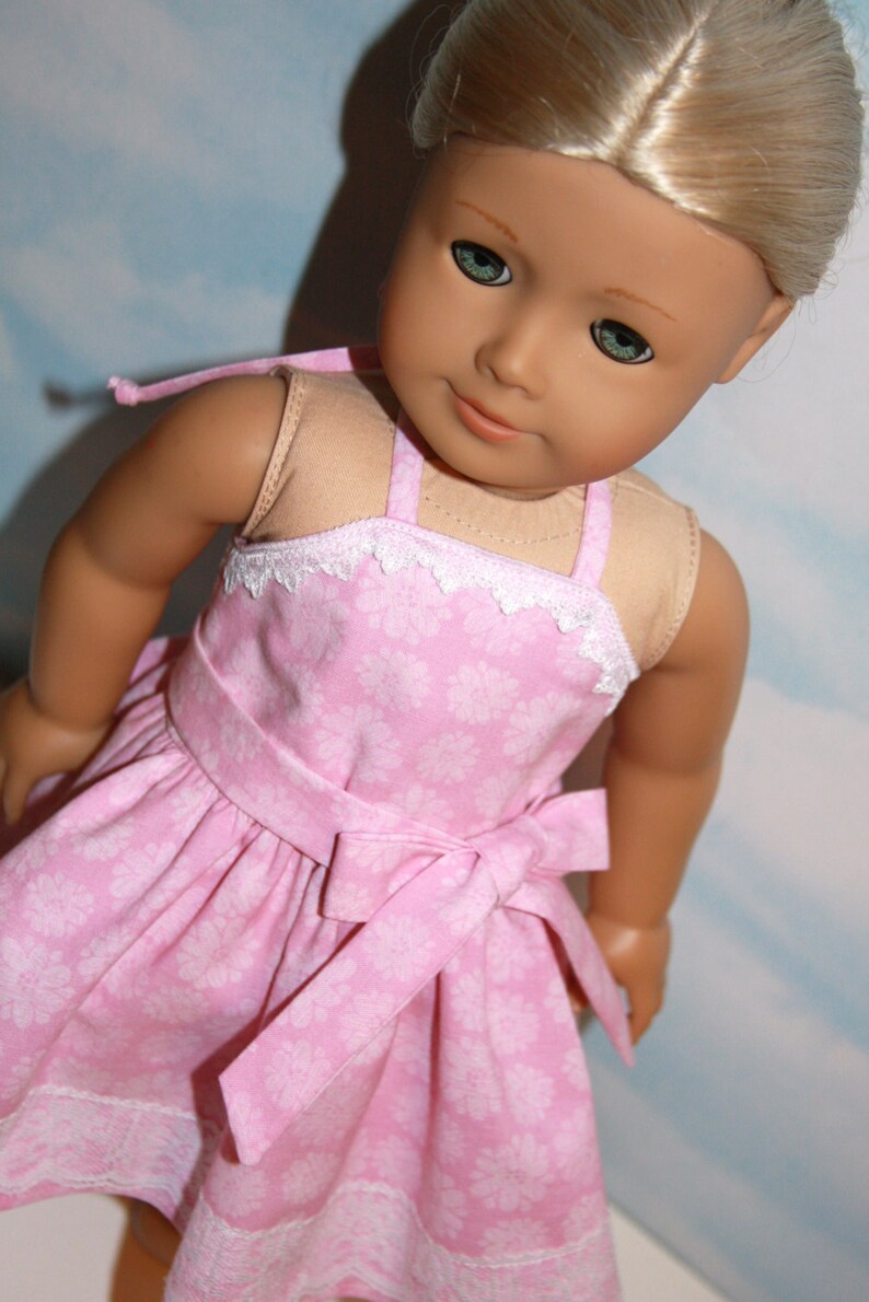 18 Inch Doll like American Girl Pink Floral Print Halter Etsy