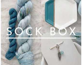 hand colored socks 12-month subscription sock wool birthday knitting gift crochet wool 4x creative handmade yarn Christmas