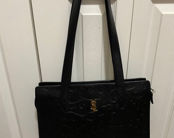 YSL Authentic Tote Black Leather Purse