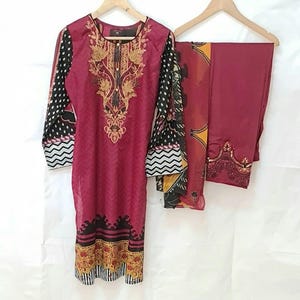 Pakistan dress Embroidered Lawn Shalwar Kameez Designer Pakistan Suit ethnic wear lawn suit for women image 6