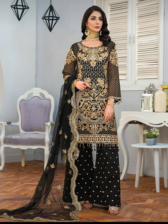 slim fit dress slacks Indian Pakistani Designer Traditional Wear Women's Salwar Kameez Dress –  designerharsha.com