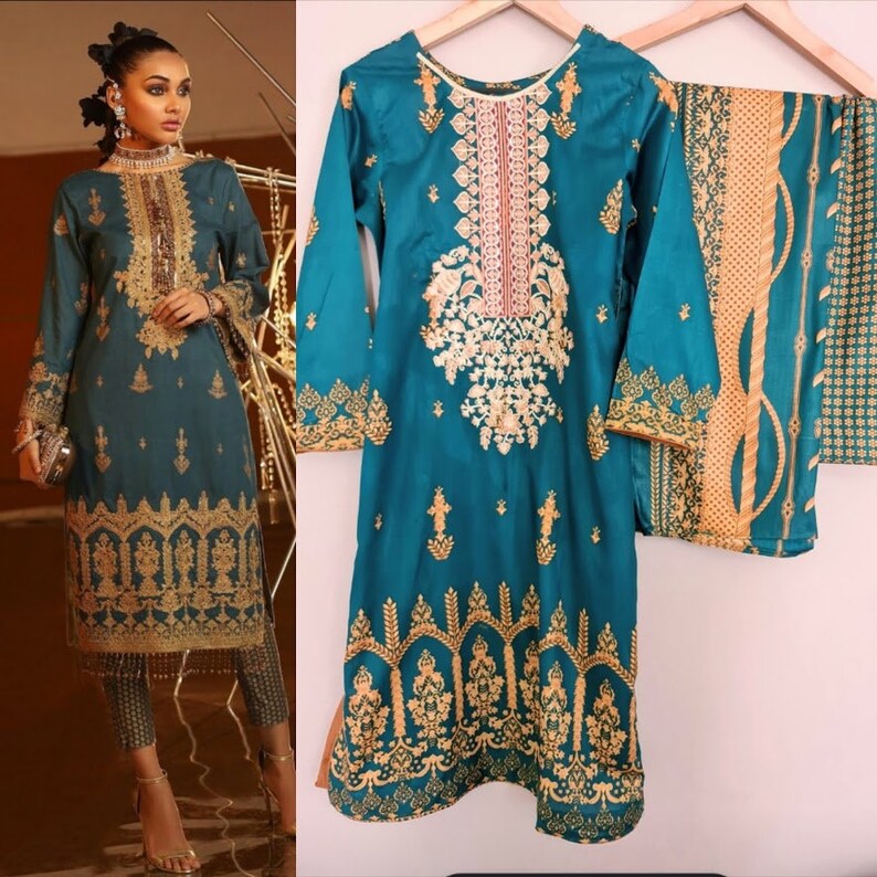 Indische pak Salwar kameez Pakistaanse kleding Indiase jurk | Etsy