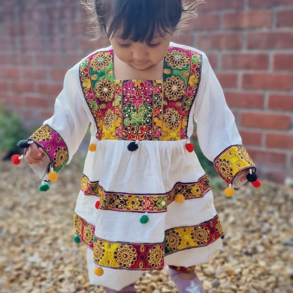 kids Afghani dress girls afghan dress kids afghan suit girls shalwar kameez  Pakistani girls salwar suit kids ethnic wear