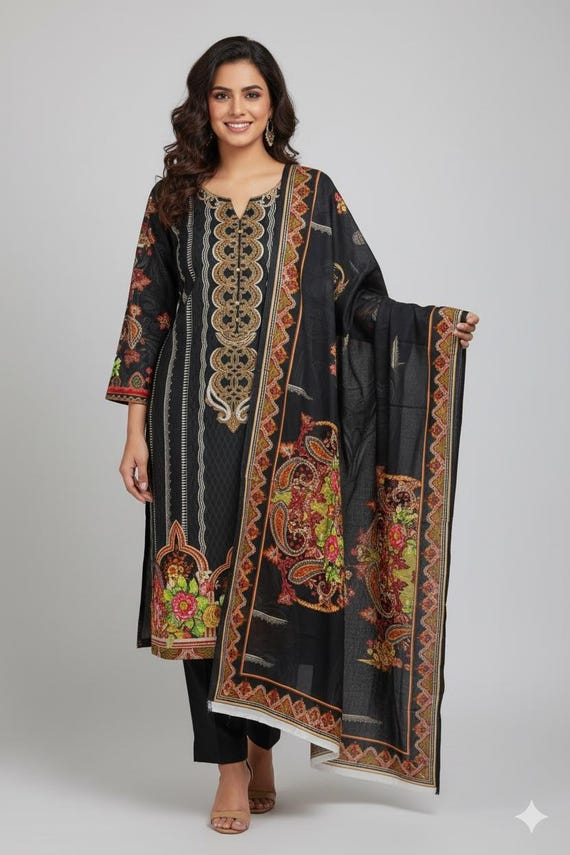 black colour dresses pakistani JAZMIN LUXURY ROW SILK COLLECTION main image 0