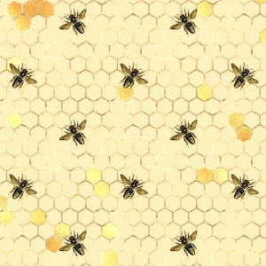 Bumble Bee Fabric, Cotton sewing material, cut by the metre, bedding and Curtains