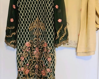 PAKISTANI DRESSES, ready to wear salwar kameez,chiffon indian party wear suit, ethnic wear