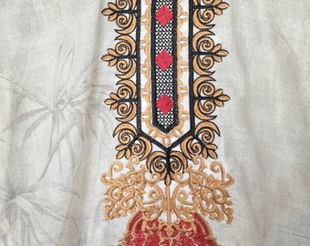 パキスタンのローンサルワールカミーズ、刺繍入り民族衣装、夏服
