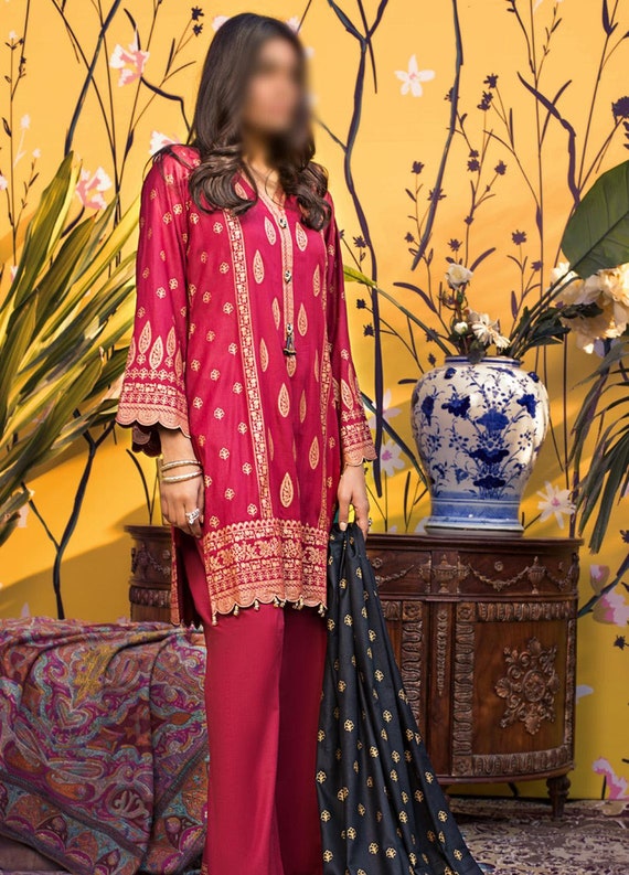 Indian Dress Fabric Shalwar Kameez UNSTITCHED SUITS Indian Etsy