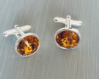 Topaz Crystal Cufflinks