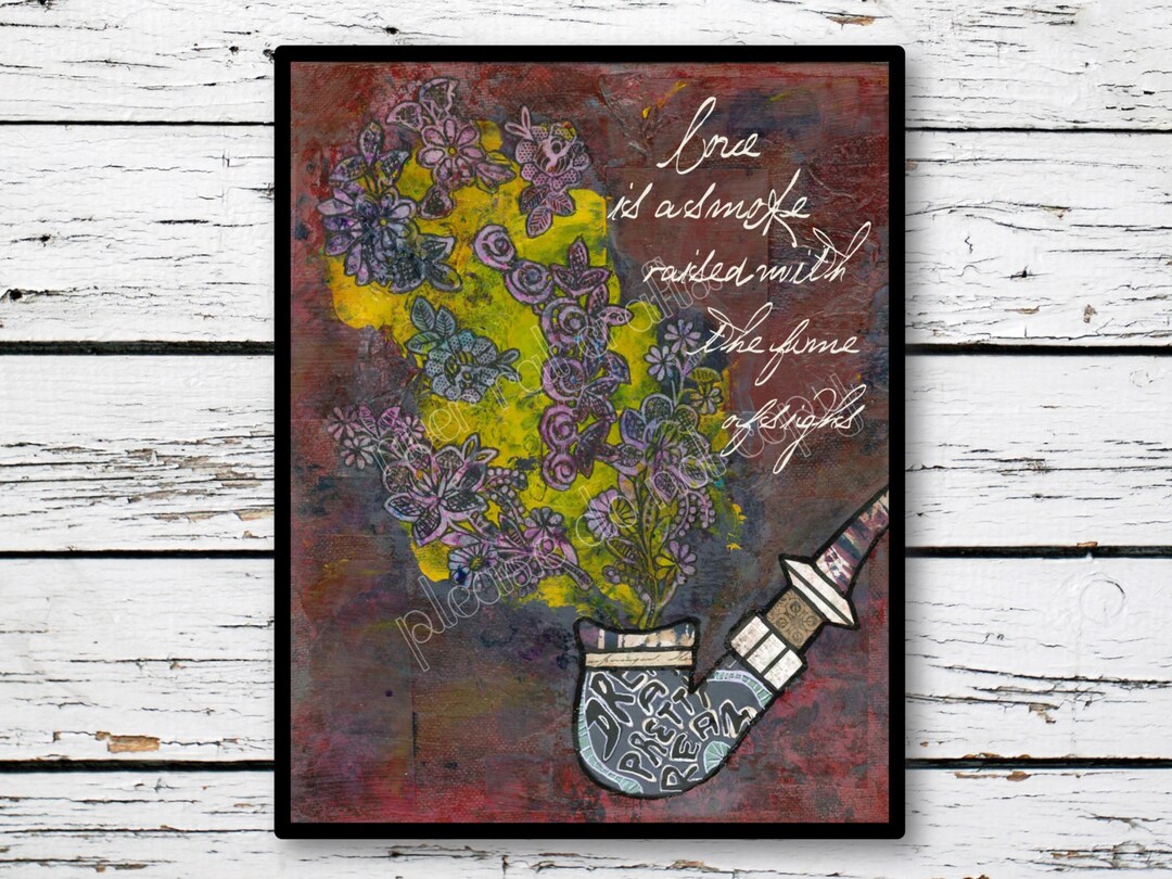 Love is a Smoke Raised With the Fume of Sighs Mixed Media Etsy