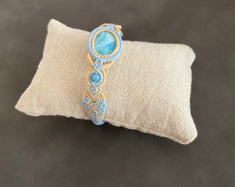 Macrame Larimar Bracelet