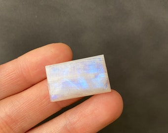 Rainbow fire moonstone cabochon/natural gemstone/rectangle rainbow moonstone