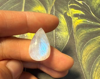 Rainbow fire moonstone cabochon/natural gemstone/teardrop rainbow moonstone