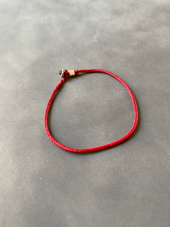 Red String of Fate Bracelet/ Red Thread Bracelet with Thai Silver Bead/Lucky Bracelet/ Make A Wish Bracelet/couples Bracelet