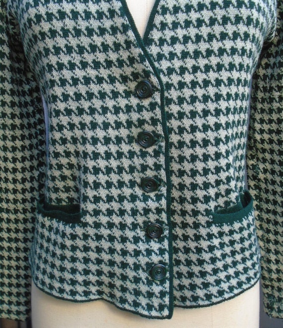 RARE Original Vintage 1930s 1940s Houndstooth Jer… - image 5