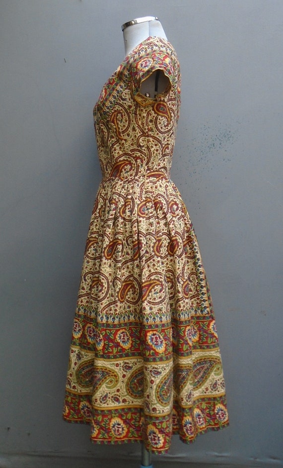 Superb Vintage 1950s Royal Hawaiian Dress Bold No… - image 6