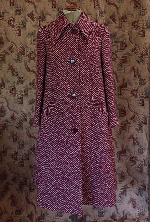 Vintage 1970s Swagger Swing Coat Jacket Overcoat … - image 1