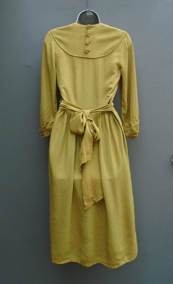 Original 1940s 30s Handmade Vintage Dress WW2 Cha… - image 5