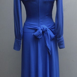 Vintage 1940s R&K Original Dress Royal Blue Rayon Crepe High - Etsy