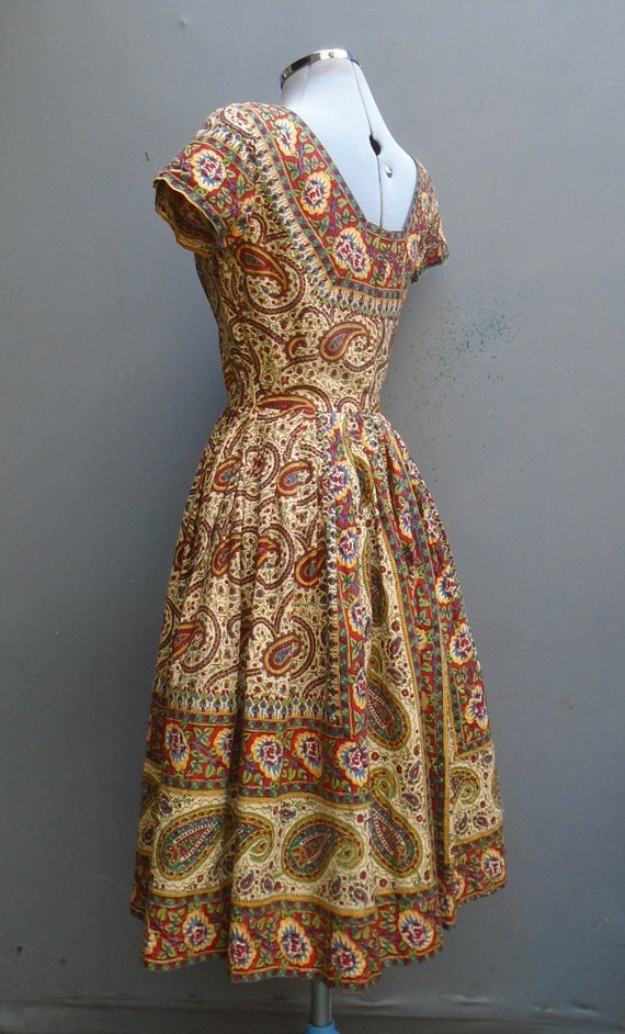 Superb Vintage 1950s Royal Hawaiian Dress Bold No… - image 7