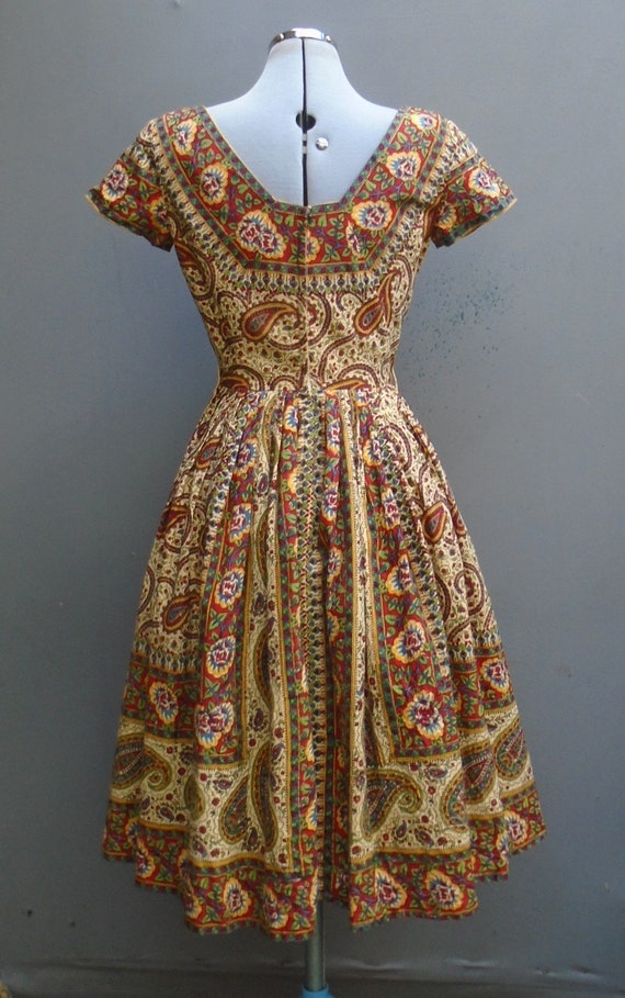 Superb Vintage 1950s Royal Hawaiian Dress Bold No… - image 8