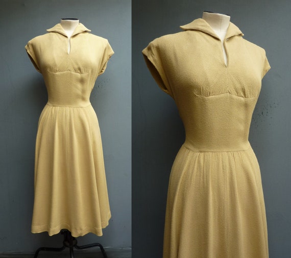 Original Vintage 1940s 1950s Home Made Dress Sand… - image 1