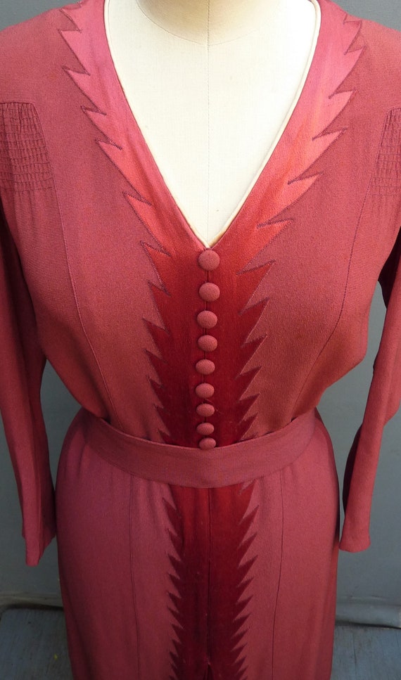 Superb Original Vintage 1930s Handmade Dress Saw … - image 2